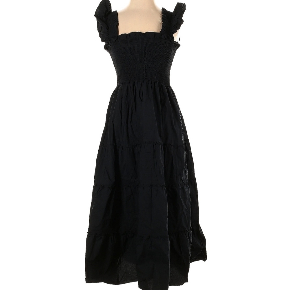 Hill House Black Nap Black Dress Cotton